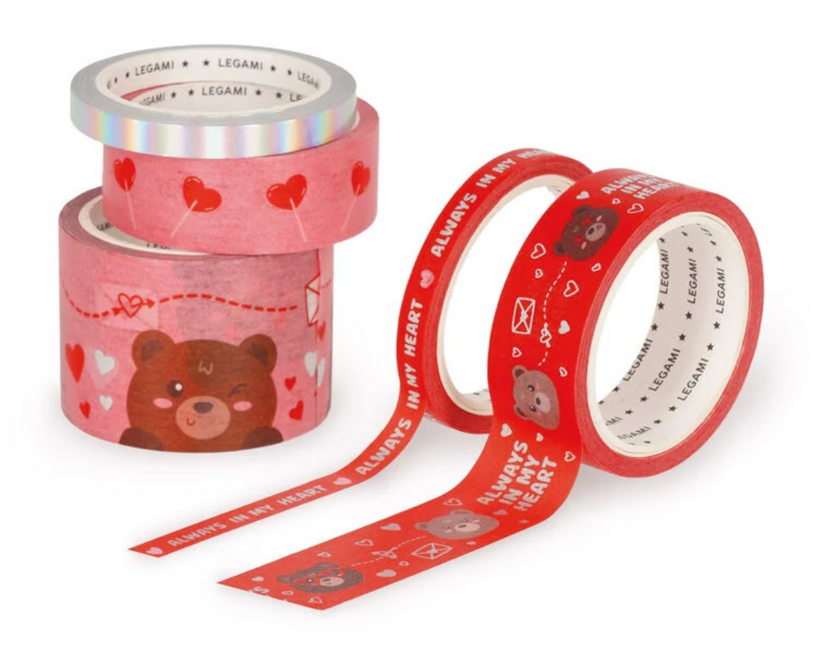 Set di 5 Nastri Adesivi Decorativi di Carta - Tape By Tape