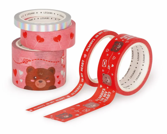 Set di 5 Nastri Adesivi Decorativi di Carta - Tape By Tape